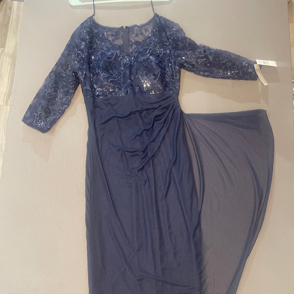 Alex Evenings Navy Dress - Picture 1 of 4